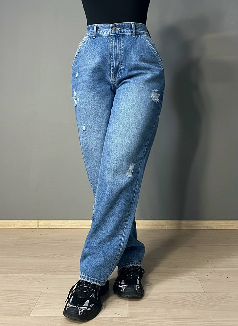 Джинси жіночі It’s Basic 2952-10S5 skater baggy банани рвані сині, синій, 36, 36, 75 см, 104 см Київ - фото 7