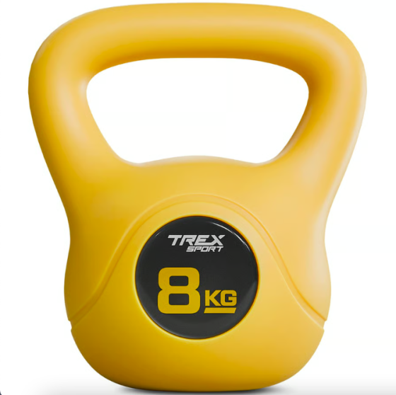 Гиря вінілова 8кг Trex Sport TX-008CKB жовта Київ