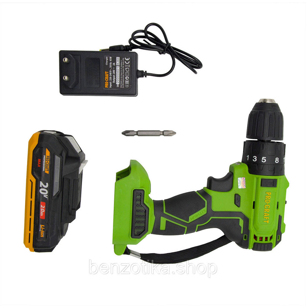 Шуруповерт Procraft PA18LiBL ударний (з 1 акб і зп) Київ - фото 9