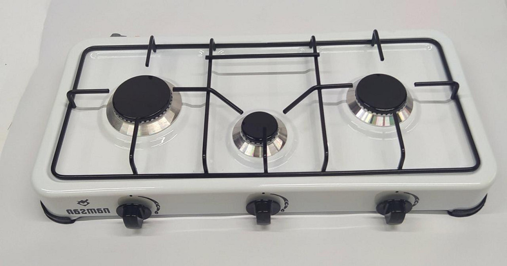 Газова плитка настільна на 3 конфорки зі штуцером Київ - фото 1