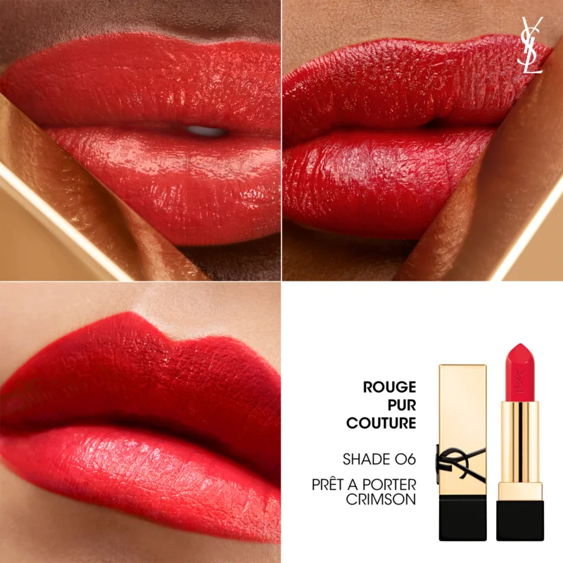 Помада для губ Yves Saint Laurent Rouge Pur Couture Caring Satin Lipstick O6 Prêt a Porter Crimson Слов'янськ - фото 3
