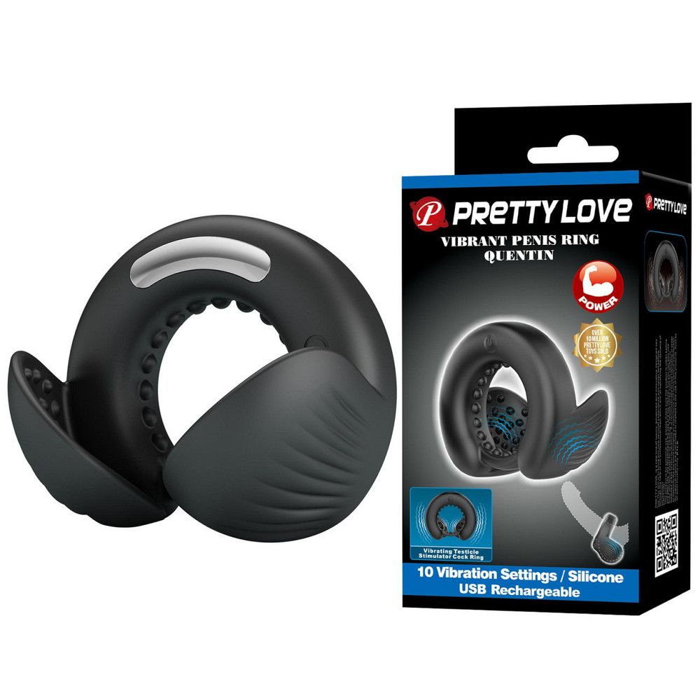 Віброкільце PRETTY LOVE Quentin Vibrating Silicone Cock Ring Sex Aura Київ - фото 1