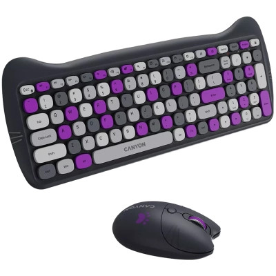 Комплект Canyon HSET-W6 Kitty Edition Wireless UA Violet (CNS-HSETW6VT) Винница - изображение 4
