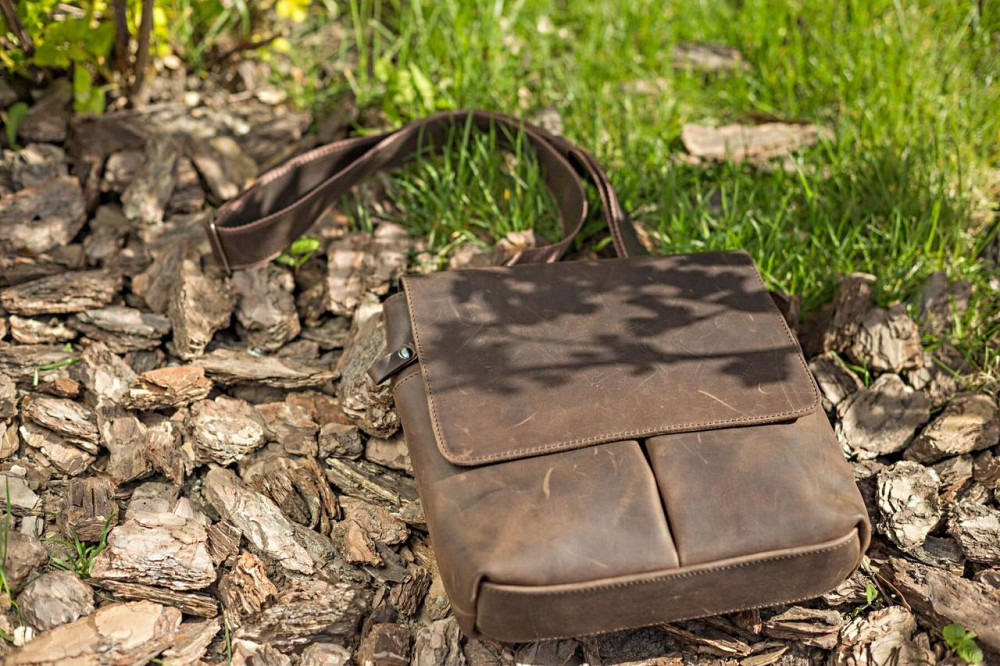 Сумка з вінтажної шкіри Коричнева (SHVIGEL) Київ - фото 4