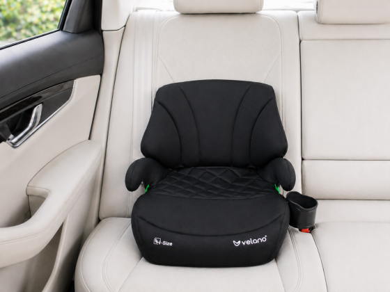Бустер VELANO Gravo i-Size 125–150 см, ISOFIX + підстаканник, black Київ