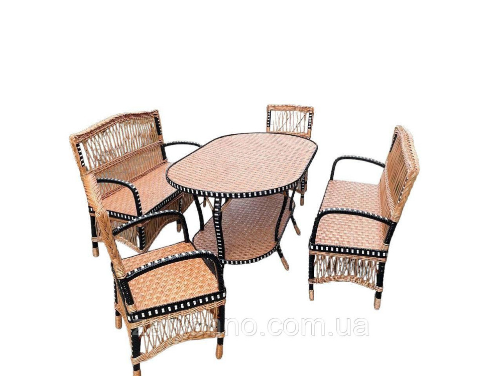 Кухонні плетені меблі з лози Київ - фото 9