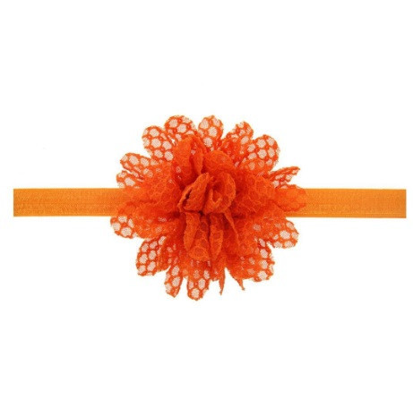 Пов'язка на голову дитяча з квіткою 40-50 см помаранчевий Київ - фото 1
