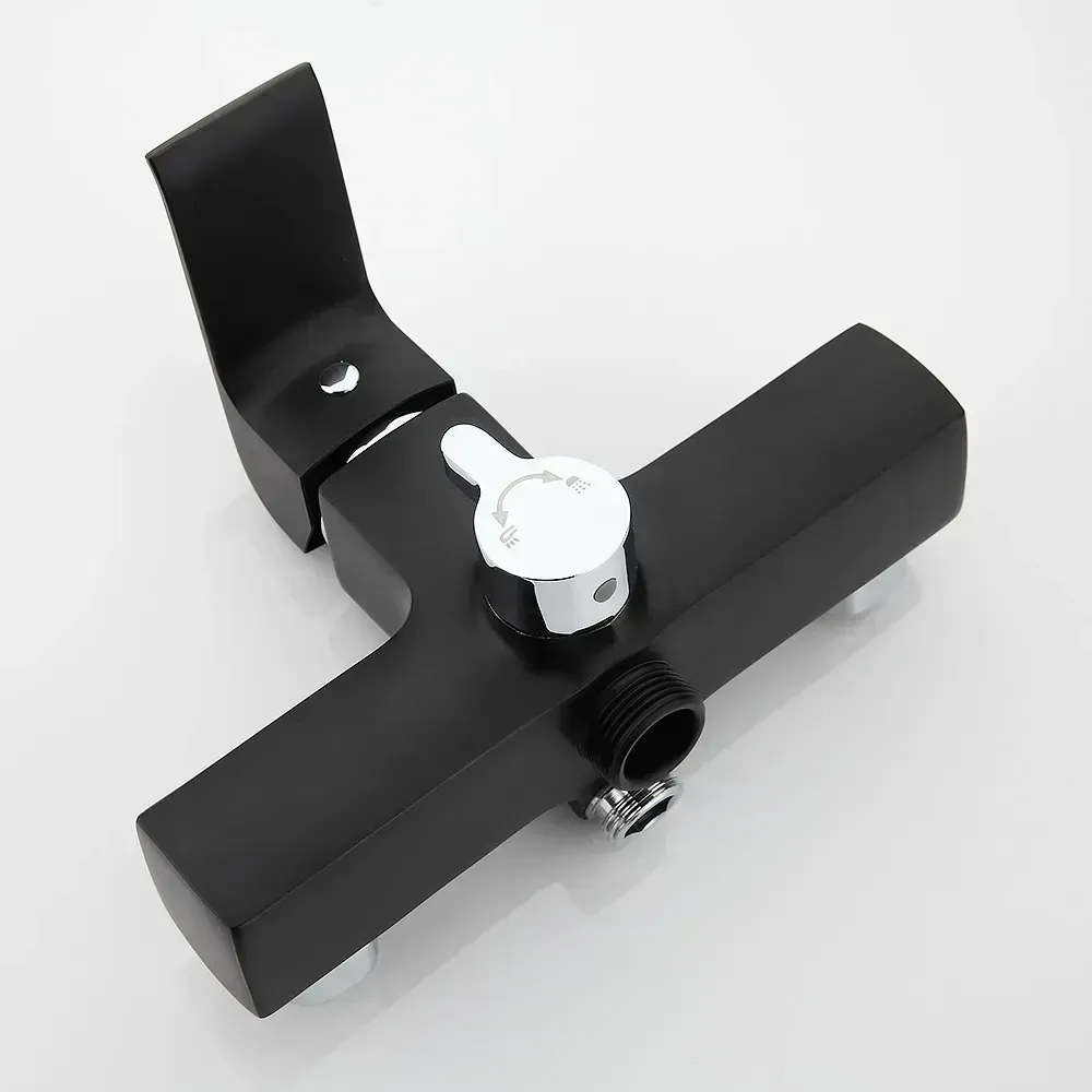 Смеситель для ванны с душевым гарнитуром GAPPO Aventador G2250 черный Киев - изображение 3