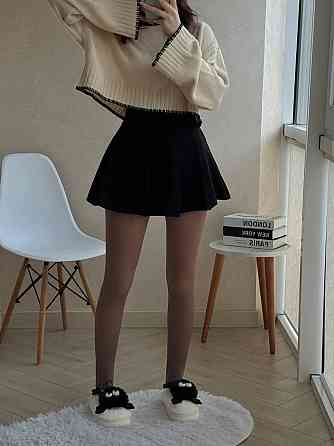 Женские повседневные теплые колготы на меху Коричневый Одесса