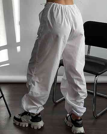 Жіночі повсякденні штани карго-парашути плащівка Білий Одеса