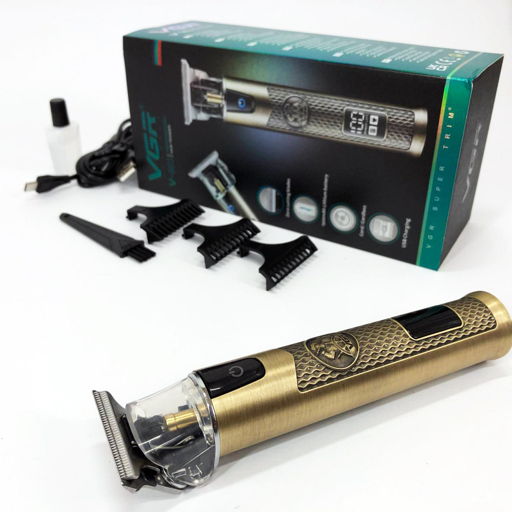 Практична машинка для стрижки волосся VGR V-983, Перукарські машинки професійні, Тример для скронь AF-70 Львів - фото 8