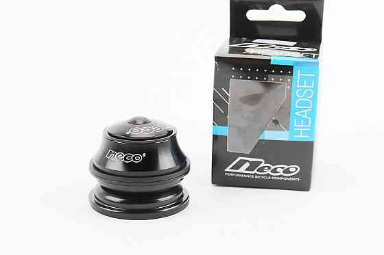 Кермова колонка 1-1/8" (44/28,6x44/30) безрізьбової вилки, напівінтегровані, висока, чорний H115M-1 Київ