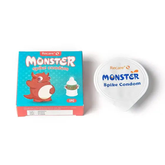 Насадка на член Recare Red Monster Spike Condom (презерватив с рядами шипов) Львов