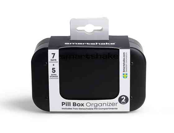 Таблетниця Smartshake Pillbox Organiser 2-pack Black Кам'янське