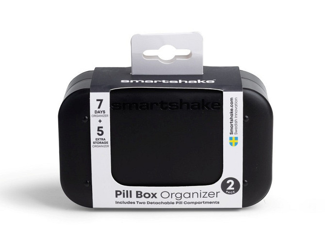 Таблетниця Smartshake Pillbox Organiser 2-pack Black Каменское - изображение 2