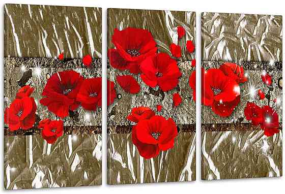 Модульна картина Абстракція Коліри Макі (53x100sм) Art-225_3А 100x150 см Київ