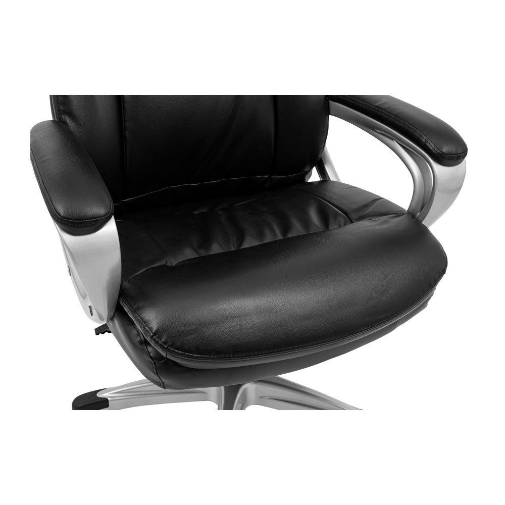 Офісне Крісло Керівника Elite Pro М2 AnyFix Шкіра-спліт Чорно-сірий Київ - фото 8