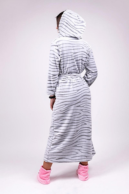 Халат теплий жіночий "Шиншила", сірий топ Крохатушка одяг Київ - фото 3