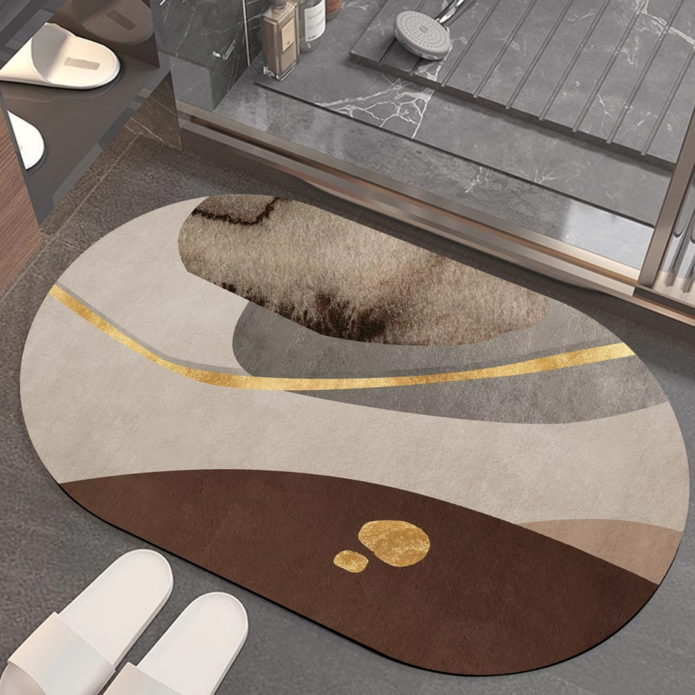 Килимок для душу та ванної кімнати м'який діатомітовий швидковисихаючий антиковзкий для кухні, передпокою 50х80 см BF-008 Кам'янець-Подільський - фото 1