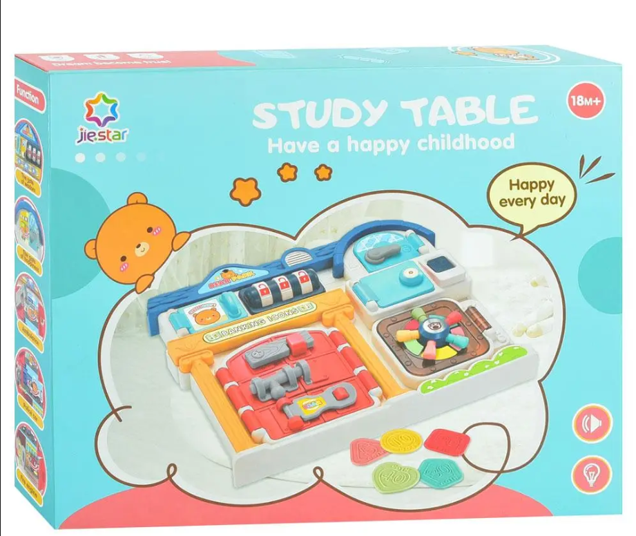 Бізіборд розвиваючий звук підсвічування англійською мовою на батарейках (25891 E) Чернігів - фото 4