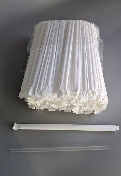 Трубочка d6.8-21см у індивід. упаковці Прозора з гофрою (200 шт) Харків - фото 2