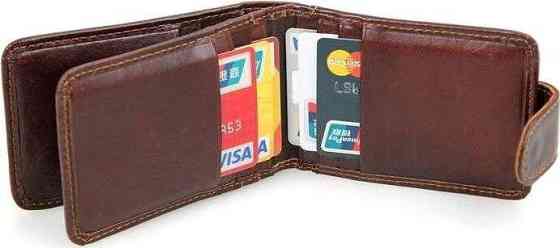 Кредитница чоловіча Vintage 14509 шкіряна Коричнева Київ