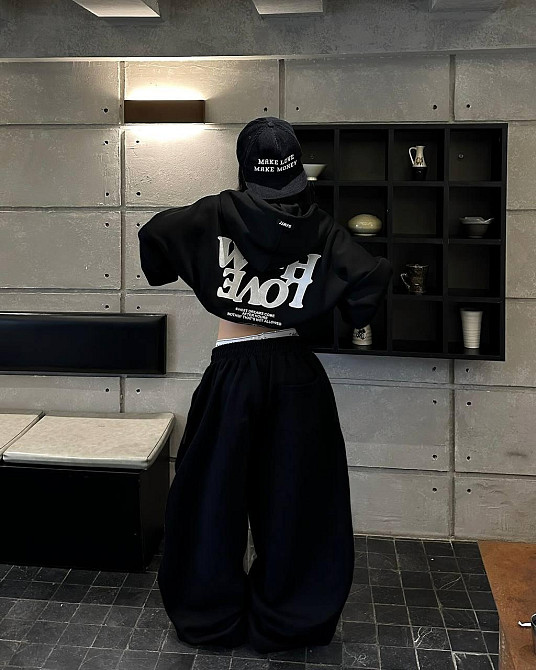 Жіночий теплий оверсайз костюм двійка  трьохнитка на флісі Одеса - фото 7