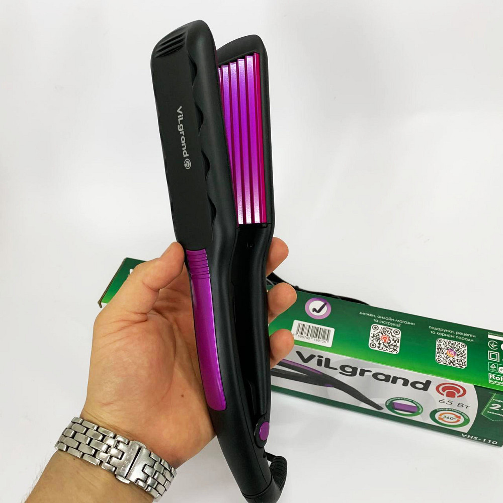 Плойка-випрямляч, Щипці для кучерявого волосся, Щипці гофре для вирівнювання волосся EU-58 Львів - фото 6
