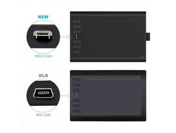 New_Графічний планшет Huion New 1060Plus + рукавичка ( Чорний ) Харьков