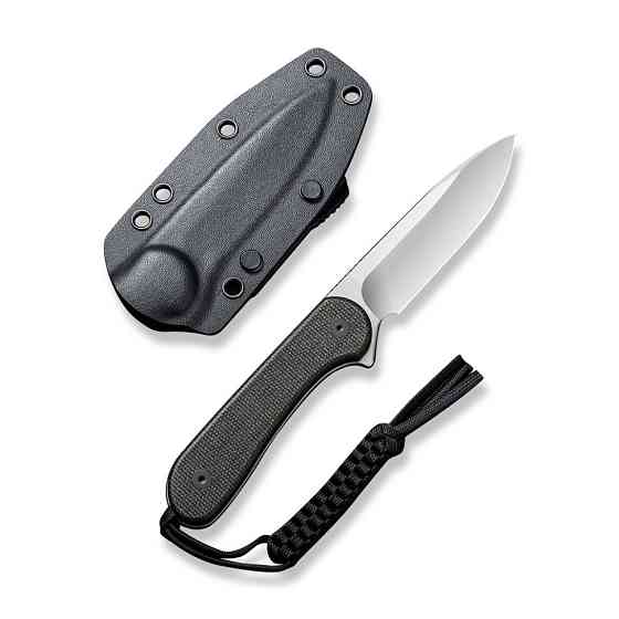 Ніж фіксований тактичний Civivi Elementum, (10.1 см) D2 / Micarta чорний Київ