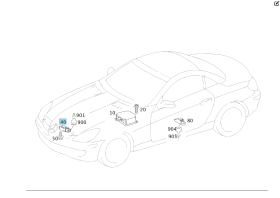 Mercedes-Benz  A0028202726 Датчик удару Temic CLS C219 E-class W211 SLK R171 SL R230 E-class S211 Одесса