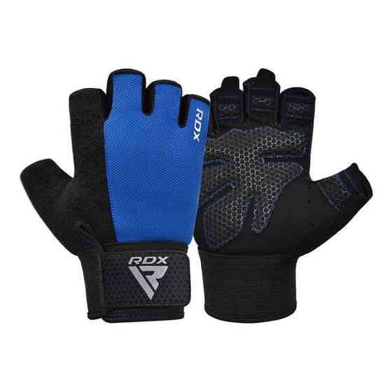 Рукавички для фітнесу RDX W1 HALF BLUE PLUS-XL Каменское