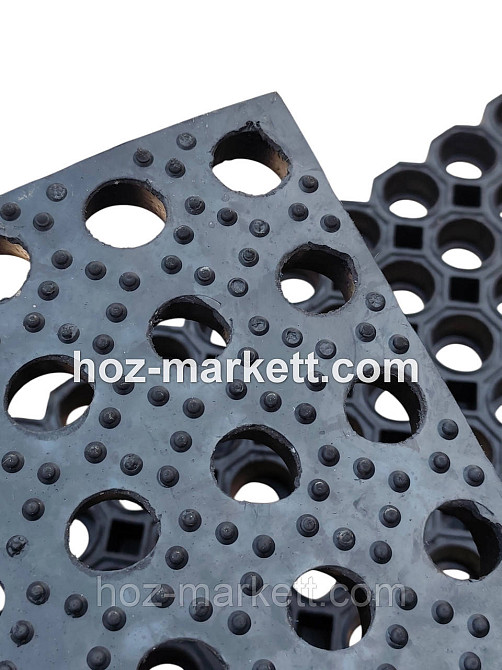 Килим 120 х 80 х 2.6 см гумовий брудозахісний стільників важкий кілім Харків - фото 10