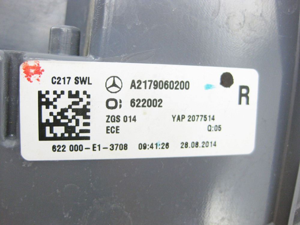 Mercedes-Benz  A2179060200 Ліхтар задній правий зовнішній S-Class C217 Одеса - фото 8