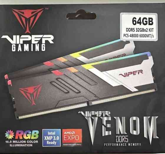 Ddr5 64gb 6000cl36 viper venom RGB, Нова на пломбі Харків