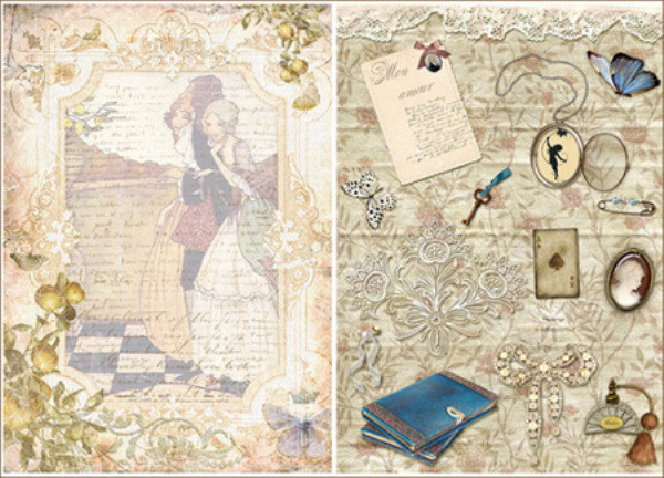 Папір для декупажу "Любовний лист" 30,8*44см 45г/м2 69201147, шт Київ - фото 1