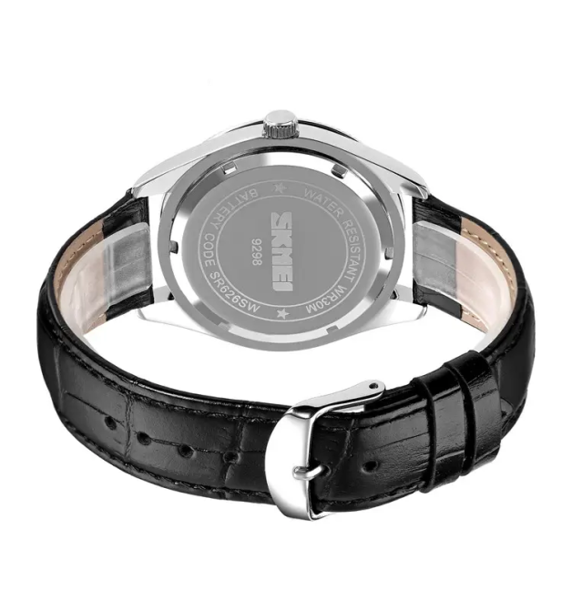 Чоловічий наручний годинник Skmei 9298 (Сріблястий з білим циферблатом) Київ - фото 6