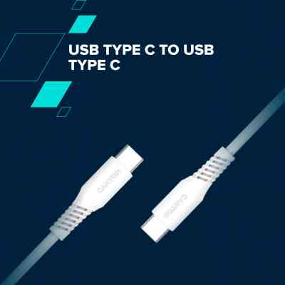 Дата кабель USB-C to USB-C 2.0m CC60SC 60W White Canyon (CNS-CC60SC20W) Винница