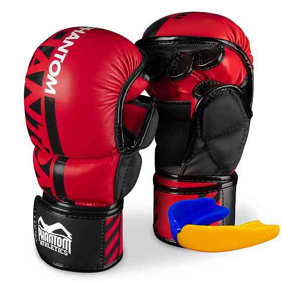 Рукавиці для ММА Phantom APEX Red L/XL (капа в подарунок)) Каменское