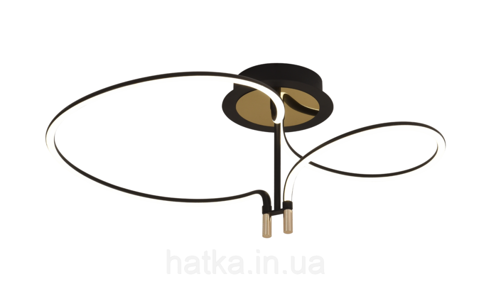 Світлодіодна стельова люстра LCD3167, Чорна Київ - фото 3