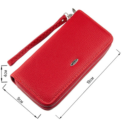 Кошелек Kivi Из зернистой экокожи Красный (19042) Винница - изображение 3