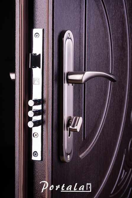 Двери квартирные, серия Элегант, модель Рассвет, гнутом профиле, Темный орех, 2 замка Киев - изображение 5