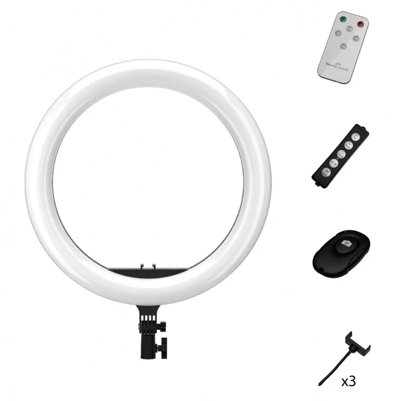 Кільцева лампа RGB AMAI 26 см з тримачем для смартфона, 16 режимів кольору, яскравість, що регулюється Одеса - фото 3