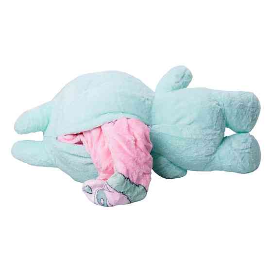 Дитяча м'яка іграшка Лабубу з пледом 54 см плюшева М'ятна ТМ COLORFUL HOME LAB3M Київ