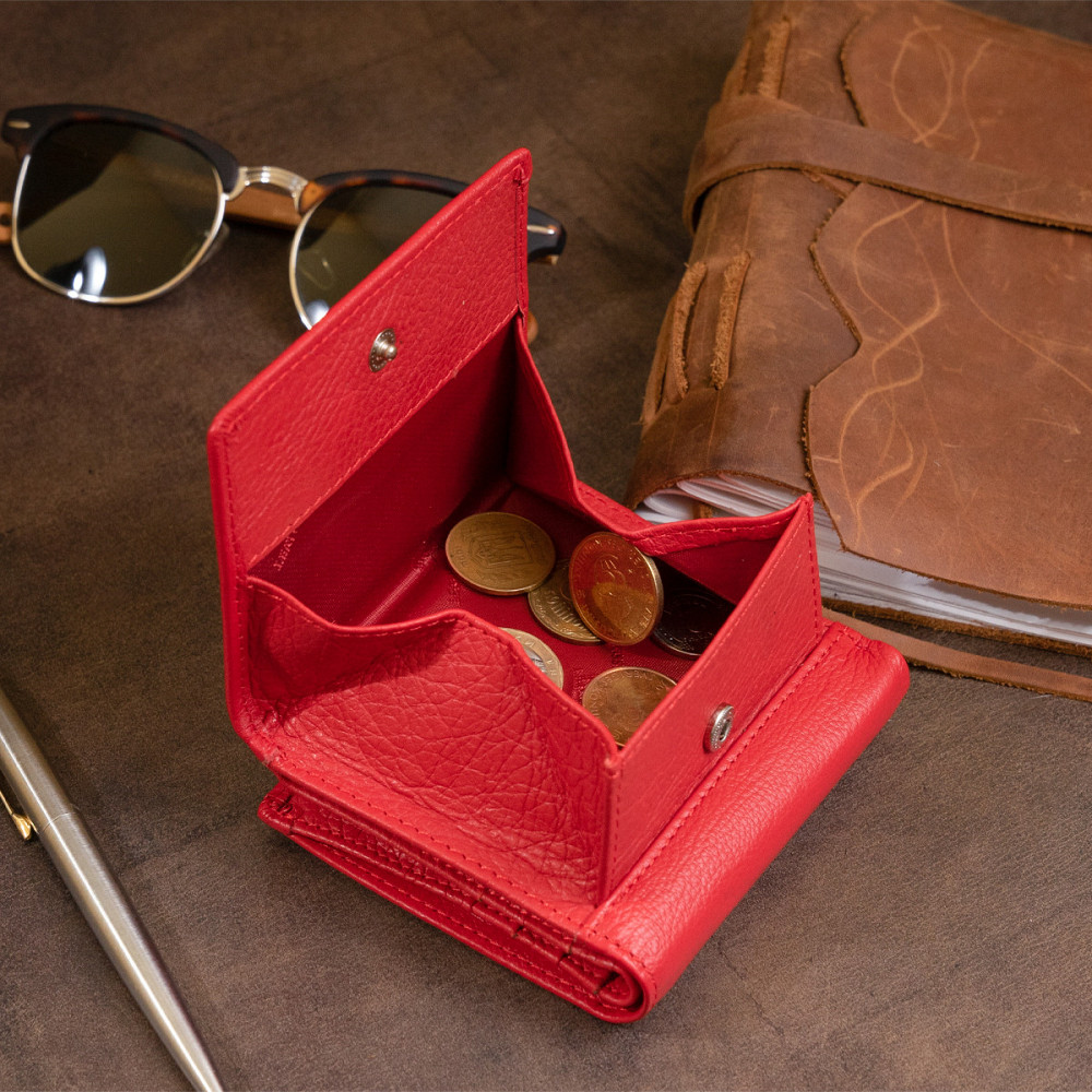 Компактный кошелек женский ST Leather 19259 Красный Киев - изображение 10