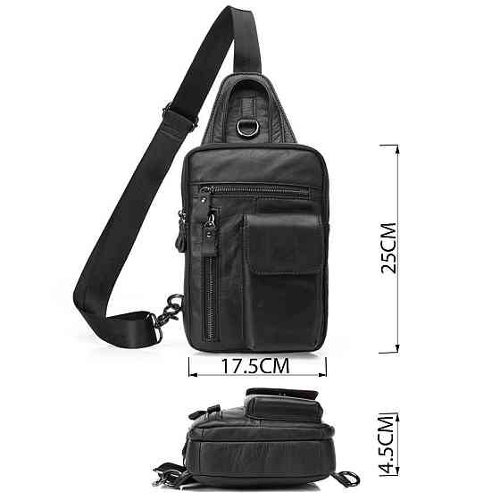 Сумка через плече чоловіча Vintage 14777 Чорна Київ