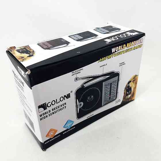 Радіоприймач портативне радіо Golon RX-606 від мережі та на батарейках приймач ретро колонка MV-565 fm акустична Київ