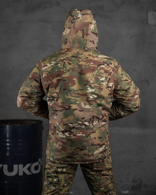 Зимова водовідштовхувальна куртка taslan мультикам теплозберігаюча підкладка омніхіт срібло M Одеса - фото 3