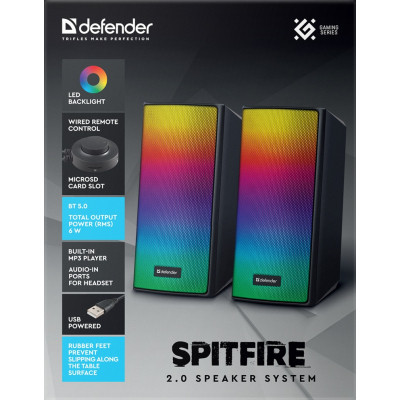 Акустическая система Defender Spitfire Bluetooth Black (65047) Винница - изображение 3