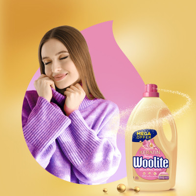 Гель для стирки Woolite Для шерсти и деликатных тканей С кератином 4.5 л (5908252004546) Винница - изображение 2